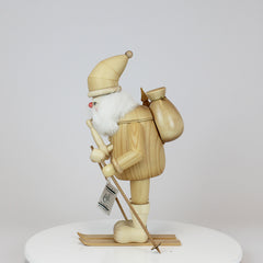 Smoker Medium Natural Santa Claus on Ski