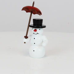 Snowman with Open Umbrella