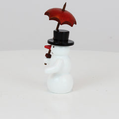 Snowman with Open Umbrella