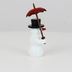 Snowman with Open Umbrella