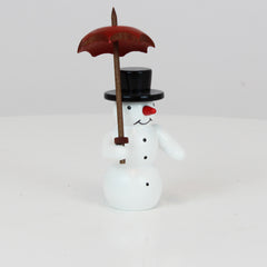 Snowman with Open Umbrella