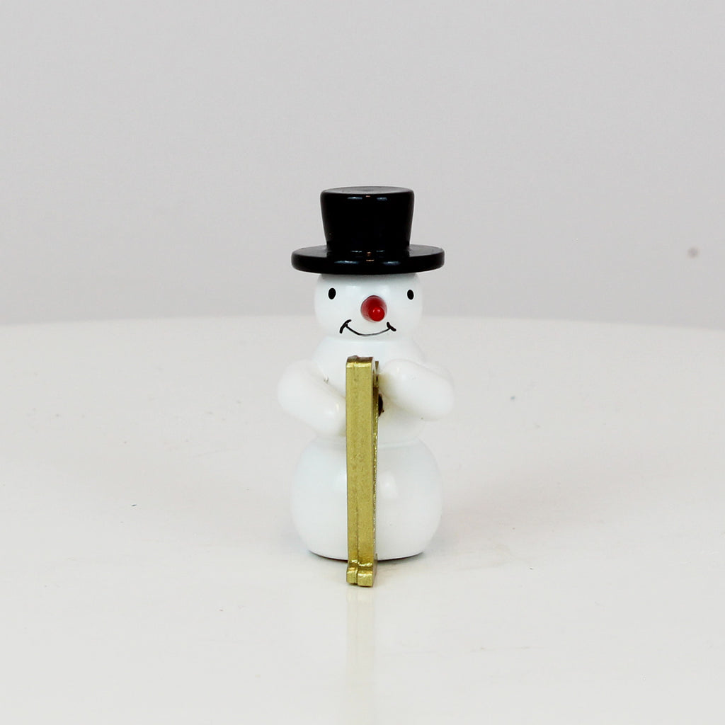 Snowman with Large Harp
