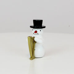 Snowman with Large Harp