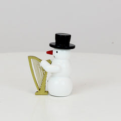 Snowman with Large Harp