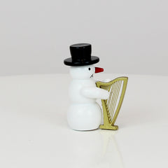 Snowman with Large Harp