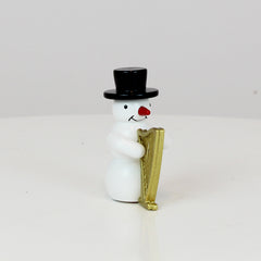 Snowman with Large Harp