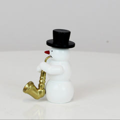 Snowman with Saxophone