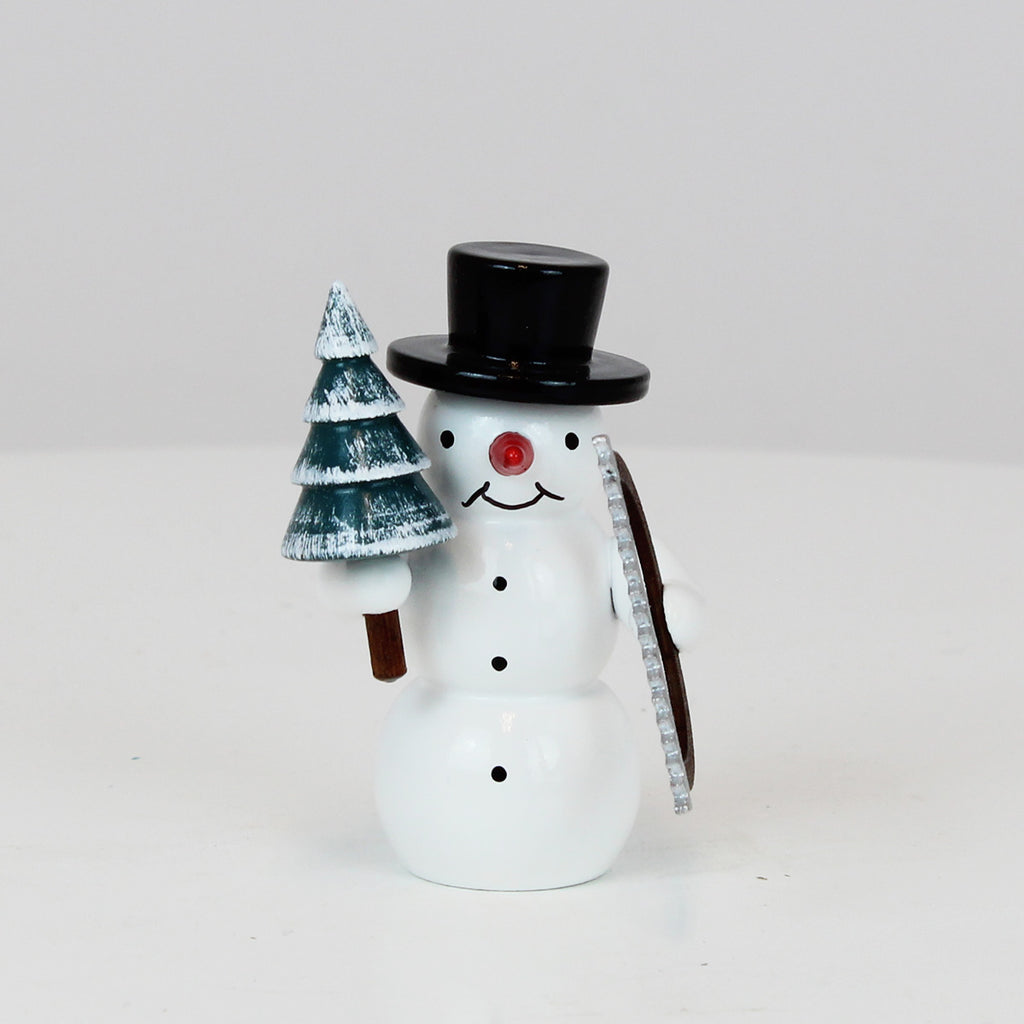 Snowman with Tree and Saw