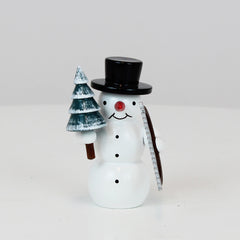 Snowman with Tree and Saw
