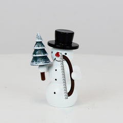 Snowman with Tree and Saw