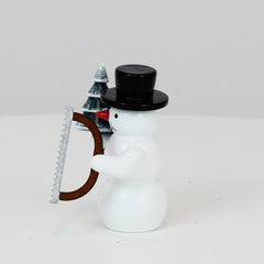 Snowman with Tree and Saw