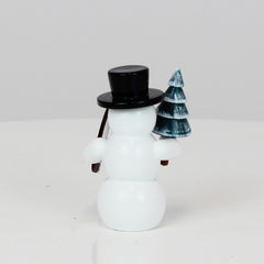 Snowman with Tree and Saw