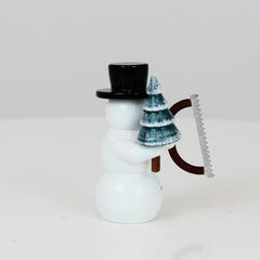 Snowman with Tree and Saw