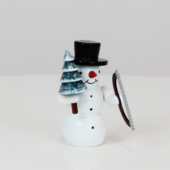 Snowman with Tree and Saw