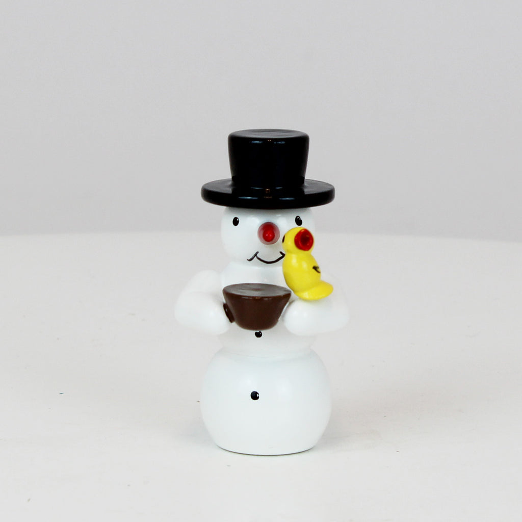Snowman with Bird and Bowl