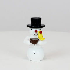 Snowman with Bird and Bowl