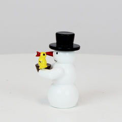 Snowman with Bird and Bowl