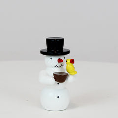 Snowman with Bird and Bowl