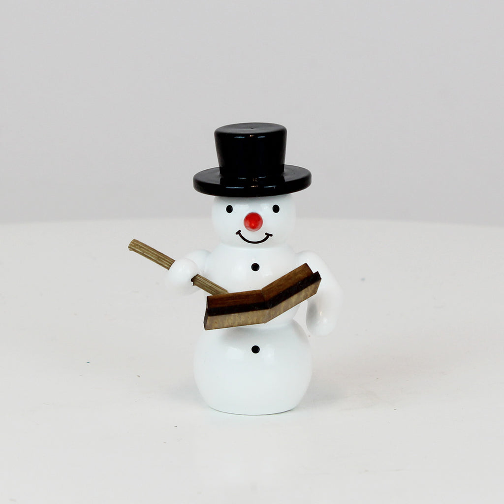 Snowman with Book and Pencil