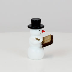 Snowman with Book and Pencil