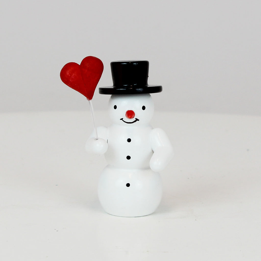 Snowman with Heart Balloon