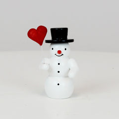 Snowman with Heart Balloon