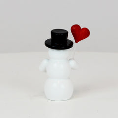 Snowman with Heart Balloon