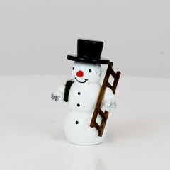 Snowman with Ladder and Broom