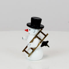 Snowman with Ladder and Broom