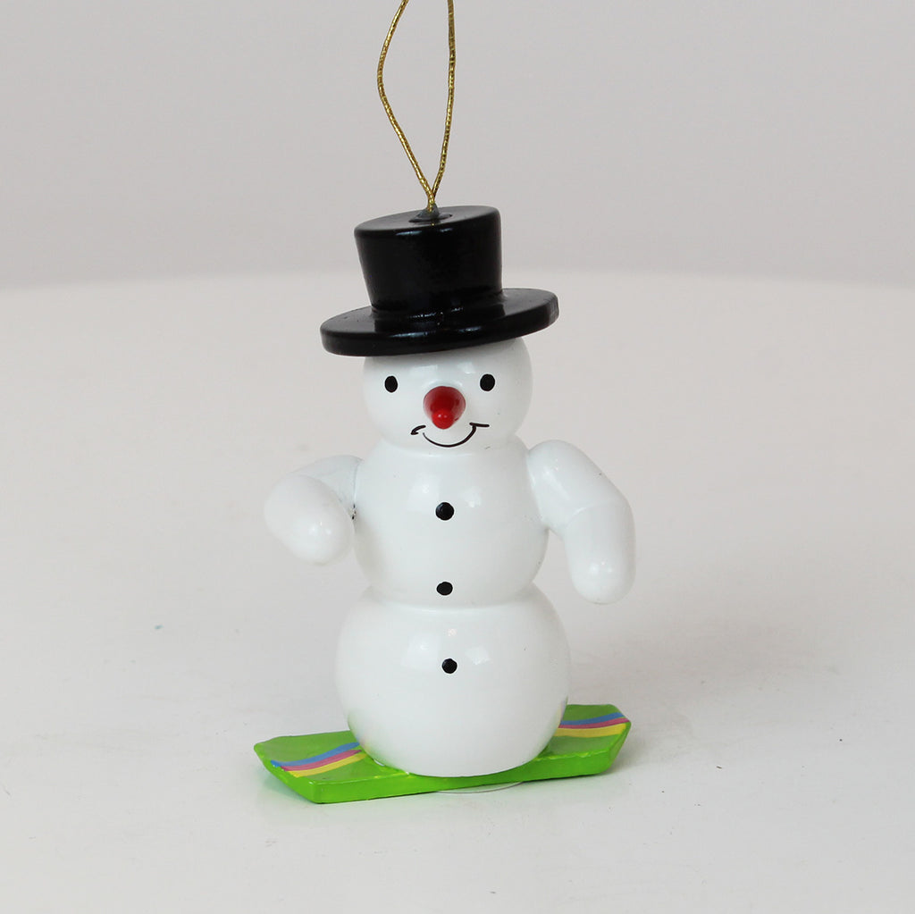 Schmuck Schneemann mit Snowboard