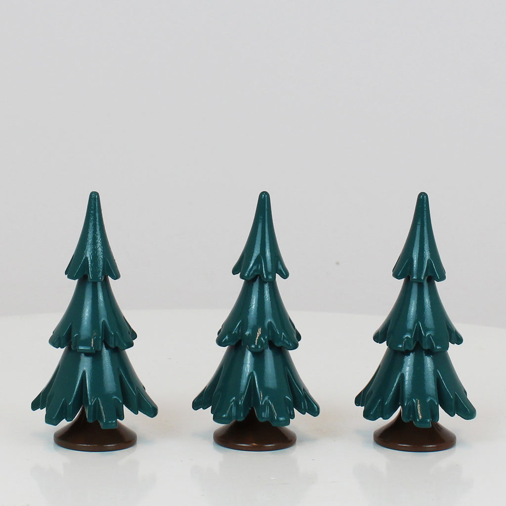Decorative Tree Green Glossing 3-Set (2.5 inch)