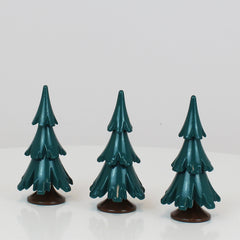 Decorative Tree Green Glossing 3-Set (2.5 inch)
