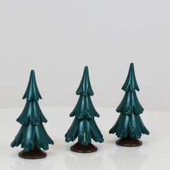 Decorative Tree Green Glossing 3-Set (2.5 inch)