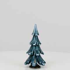 Decorative Tree Green-White Glossing (3.7 inch)