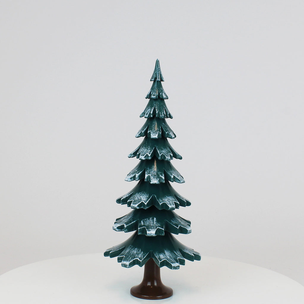 Decorative Tree Green-White Glossing (11.4 inch)