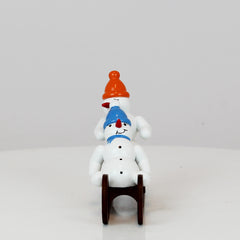 Snowmen Duo on Sled