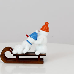 Snowmen Duo on Sled