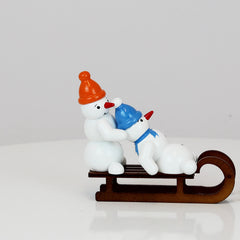 Snowmen Duo on Sled