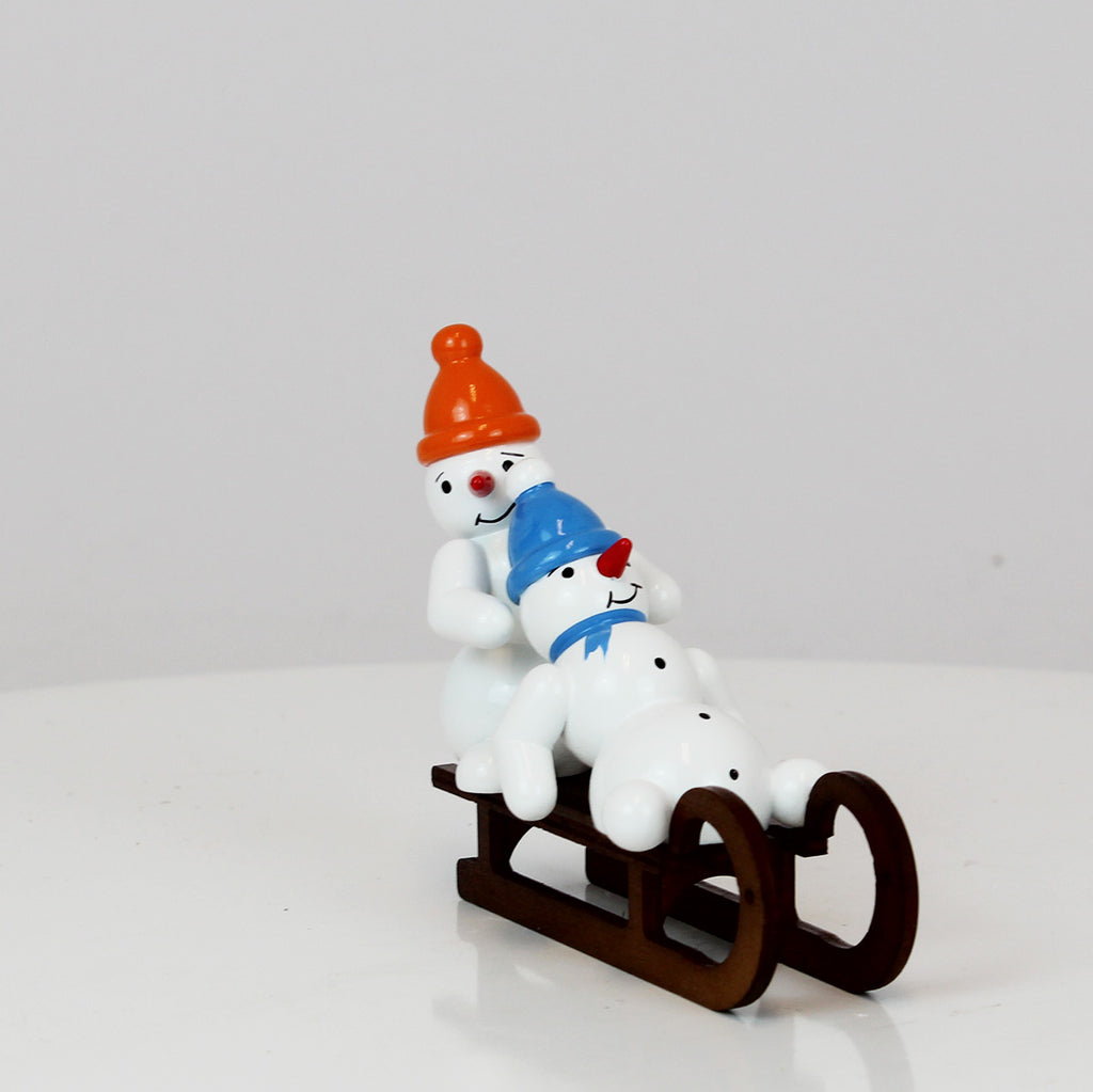 Snowmen Duo on Sled