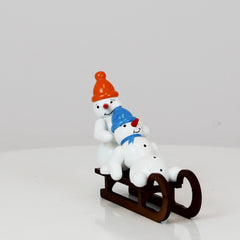 Snowmen Duo on Sled