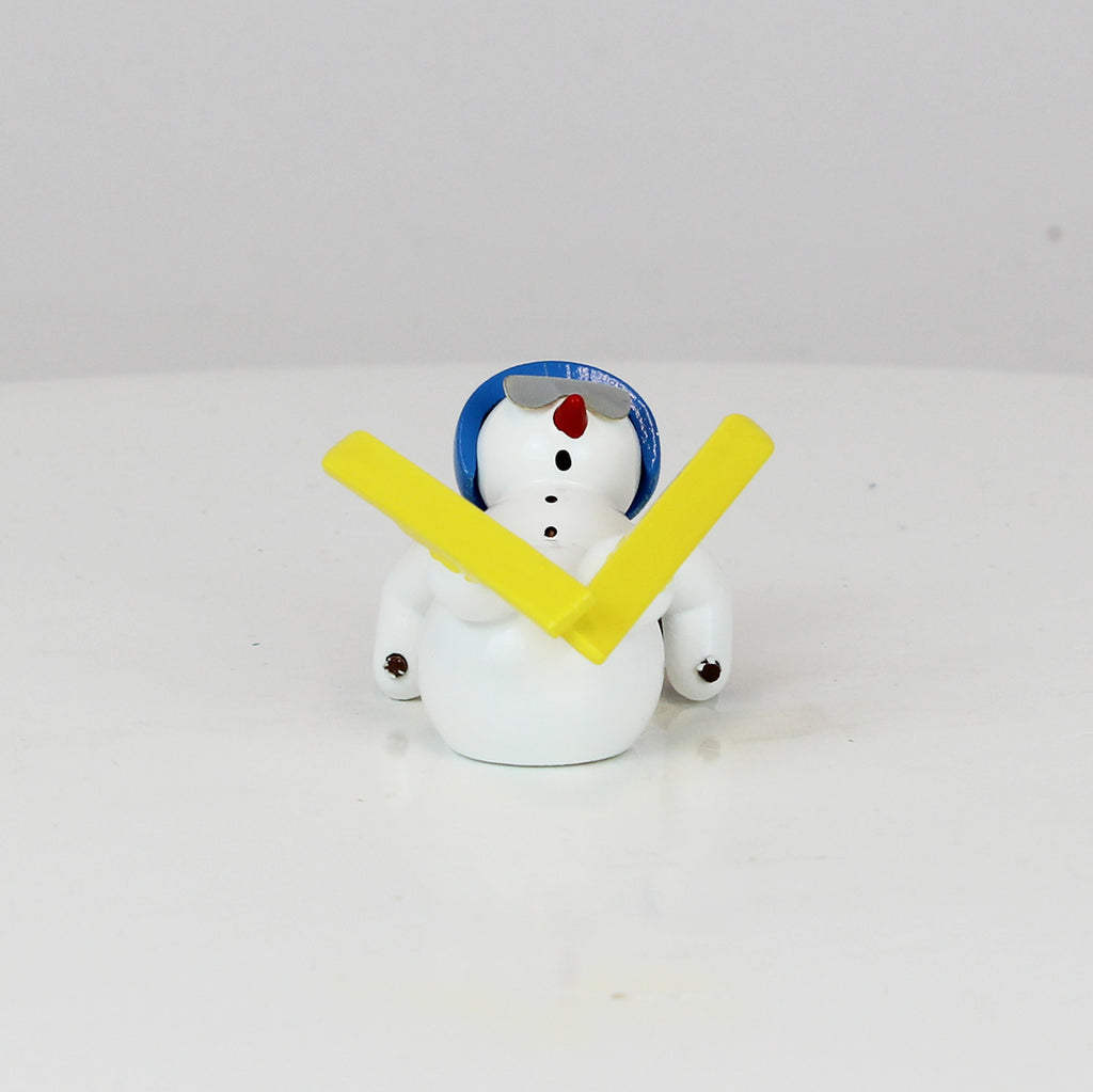 Snowman Skis & Blue Helmet