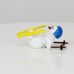 Snowman Skis & Blue Helmet