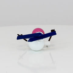Snowman Skis & Pink Helmet