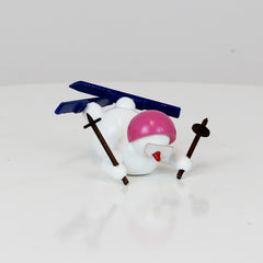 Snowman Skis & Pink Helmet