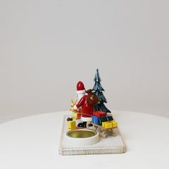 Tealight Holder Santa Claus in the Winter Forest Large