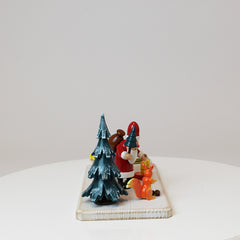 Tealight Holder Santa Claus in the Winter Forest Large