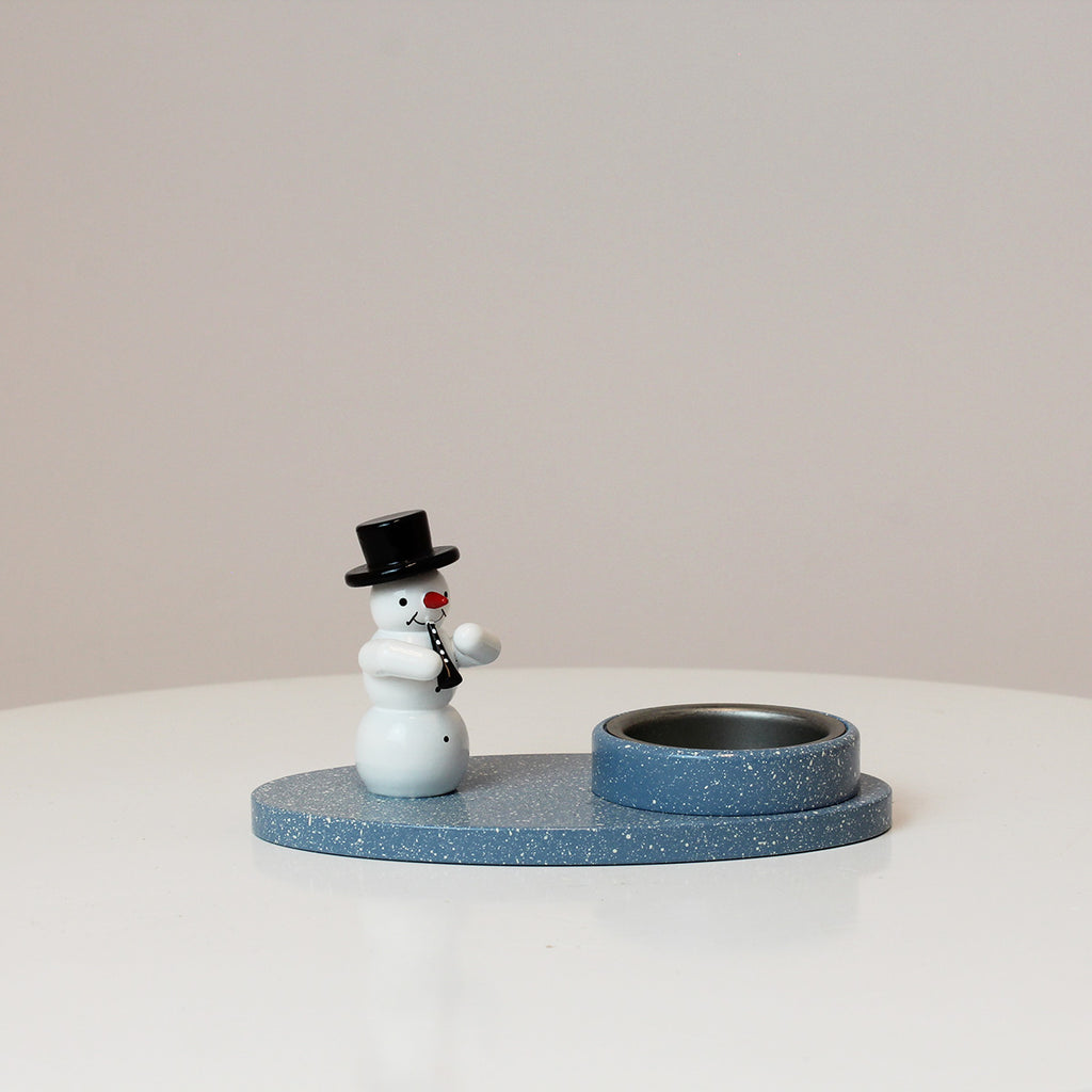 Tealight Holder Snowman with Top Hat