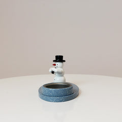 Tealight Holder Snowman with Top Hat