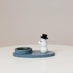 Tealight Holder Snowman with Top Hat