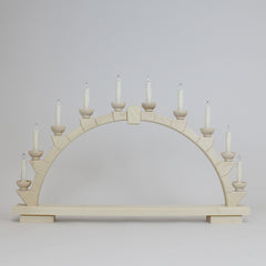 Electric Light Arch with 10 Candles – Natural (Battery-Operated)
